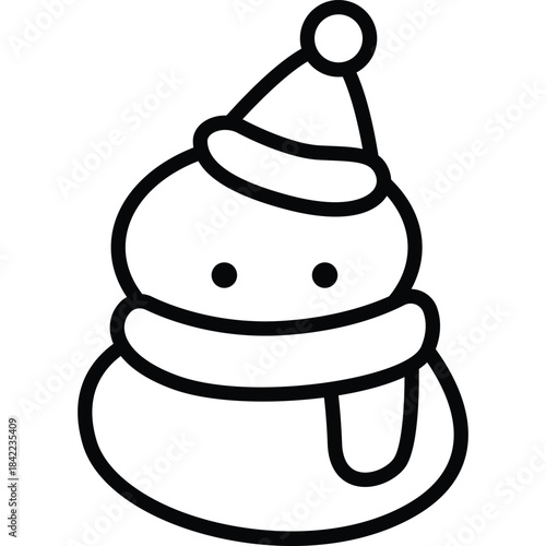 a vector of a simple snowman