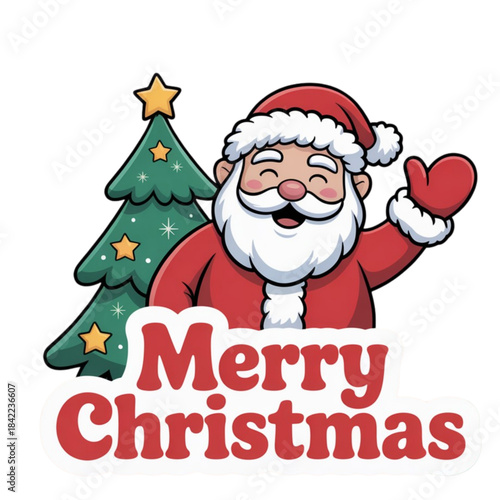 christmas card with santa claus