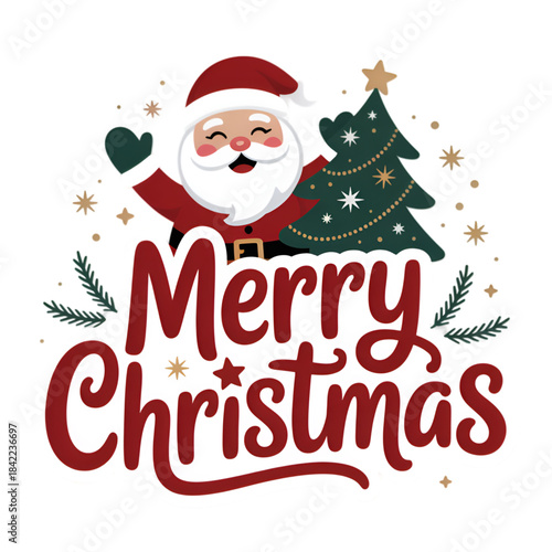 christmas card with santa claus