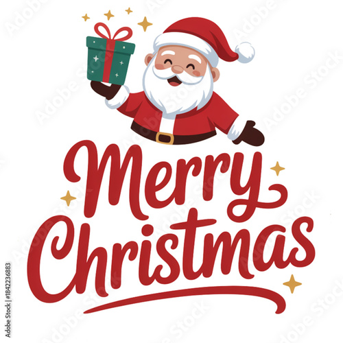 christmas card with santa claus