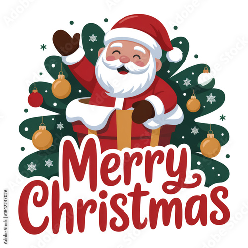 christmas card with santa claus