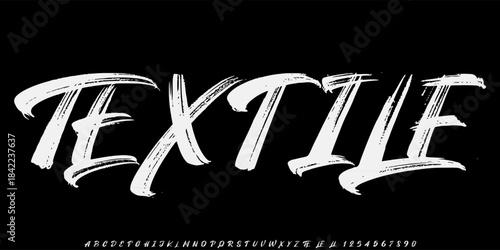 Bold brush vector font. Alphabet handmade brush with uppercase and lowercase.	