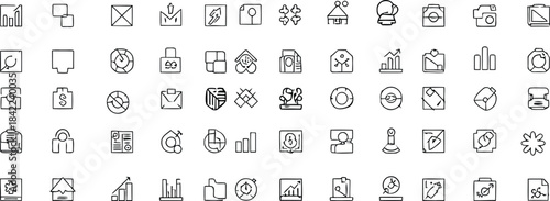 Hand- Drawn Style Business and Finance Icons Set on White Background hand-drawn doodle