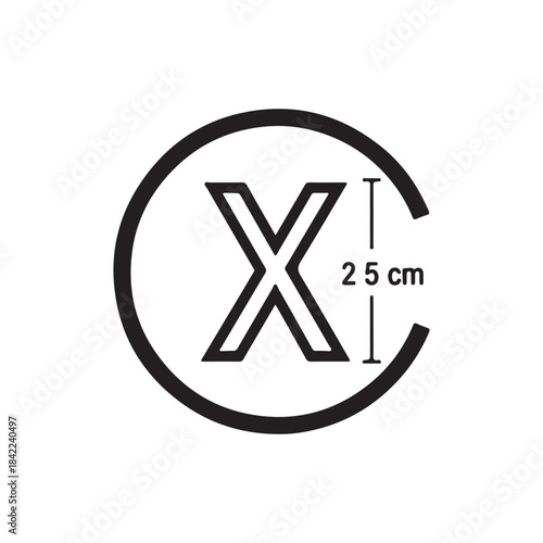 Outline cross or 'X' mark in circle for closing or deleting actions.
