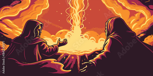 Magical Enchanted Scene with Glowing Mystical Elements