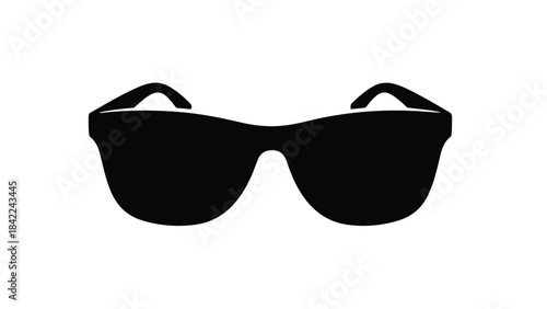 Black sunglasses isolated on white background, trendy eyewear fashion accessory