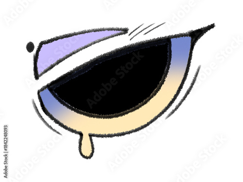 eyes on white background, Digital illustration	