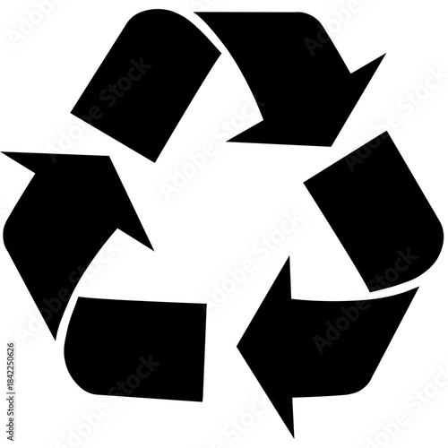 black recycle symbol