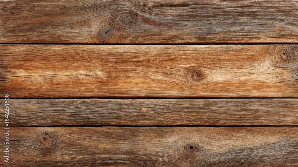 Fototapeta premium Rustic wooden texture background with natural grain patterns showcasing the beauty of aged timber in warm earthy tones and intricate detail