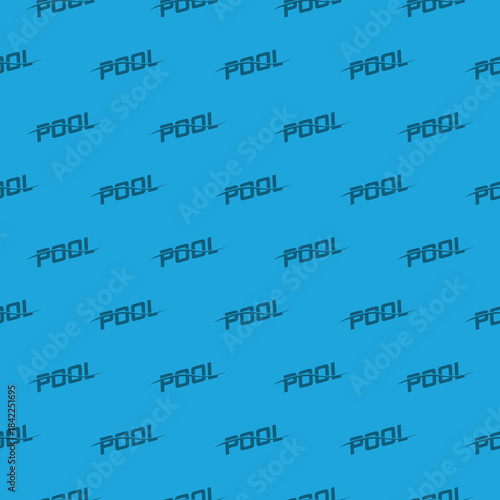 Pool seamless pattern isolated on color background