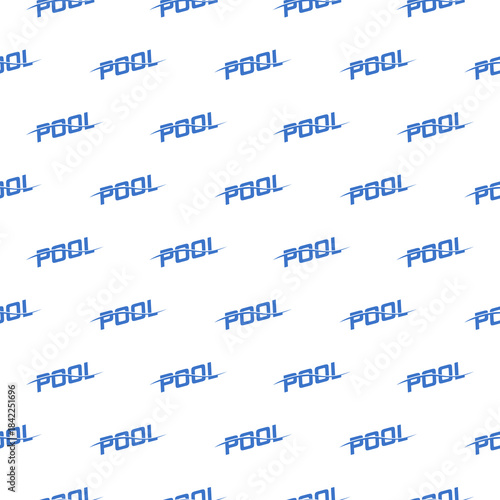 Pool seamless pattern isolated on white background