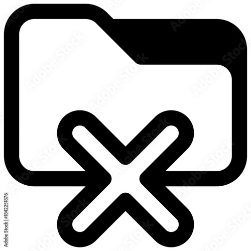 Data loss. Outlined stroke vector icon with black-filled details.