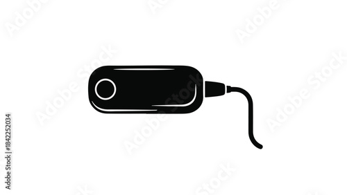 Modern USB flash drive with cable on white background, symbolizing technology and data storage