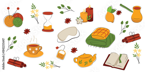 Cozy Spa and Relaxation Elements bundle 