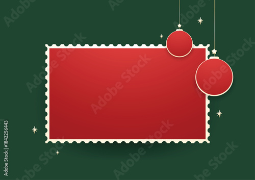 Christmas label. Festive Christmas text box vector. Perfect for seasonal messages or text and greetings.