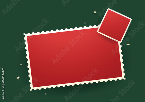 Christmas label. Festive Christmas text box vector. Perfect for seasonal messages or text and greetings.