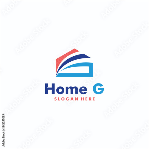 Letter G home Logo Design Vector Template