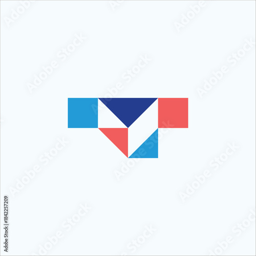 Letter MV Logo Design Vector Template
