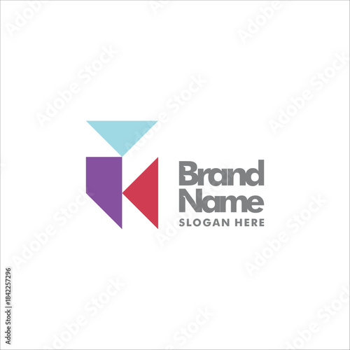 Letter vk Logo Design Vector Template