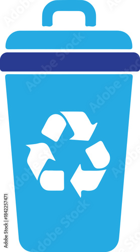 dustbin iconblue trash Recycle Bin Vector Icons ,recycling, trash can, garbage can, recycle bin, waste sorting.eps