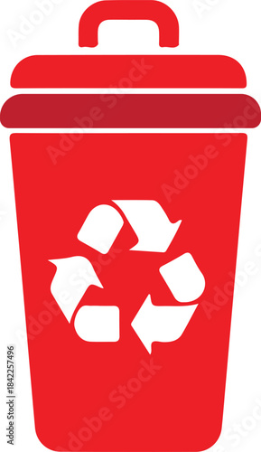  Recycle Bin Vector Icons Set. Eco-Friendly Waste Management Concept. Colourfull recycle.eps