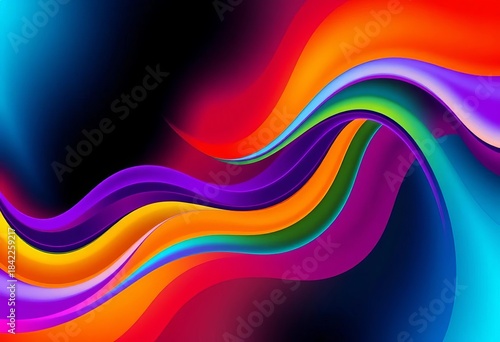Abstract wavy lines forming a dynamic vector background in vibrant colors,  style,  vibrant