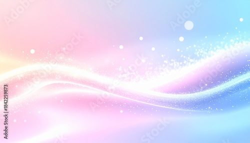 パステルピンクブルーのキラキラ光粒グラデ背景