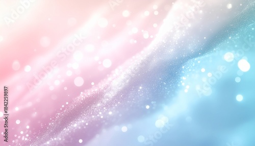 パステルピンクブルーのキラキラ光粒グラデ背景