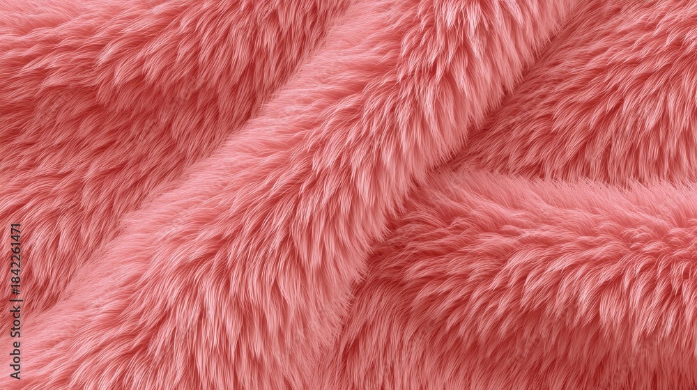 Fototapeta premium Soft Pink Faux Fur Texture Close-Up for Cozy and Luxurious Home Decor or Fashion Backgrounds