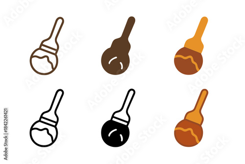 Ancient Cave Symbols. Ancient paint symbol showing iron pigment used on cave wall, cultural link between earth and art, minimalist