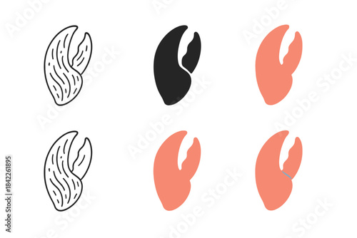 Lobster Claw Artistry. Lobster Coral Claw, minimalist sea-inspired form merging contrast, rhythm, and natural texture, first in