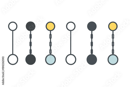 Minimal Pearl Earring Designs. Minimal earring stud with pearl suspended by thin chain, balanced vertical design, first in line