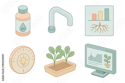 Set of icons for a plant-related app