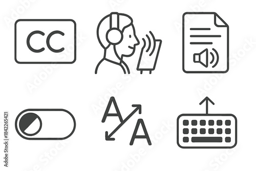 Series of icons for a computer keyboard, including a shift key, a space bar
