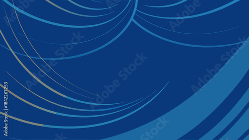 Abstract background with curved lines in shades of blue creating a dynamic and flowing visual design effect