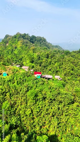 Mystical Sunrise Over Serene Mountain Ridges