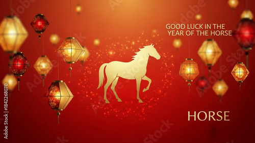 Year of the horse design created with generated ai