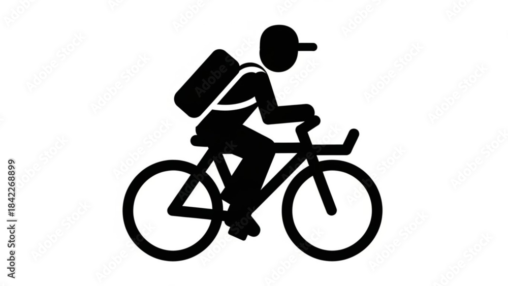 Obraz premium Person riding the bicycle created with generated ai