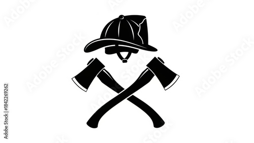 Firefighter axes and hat created with generated ai