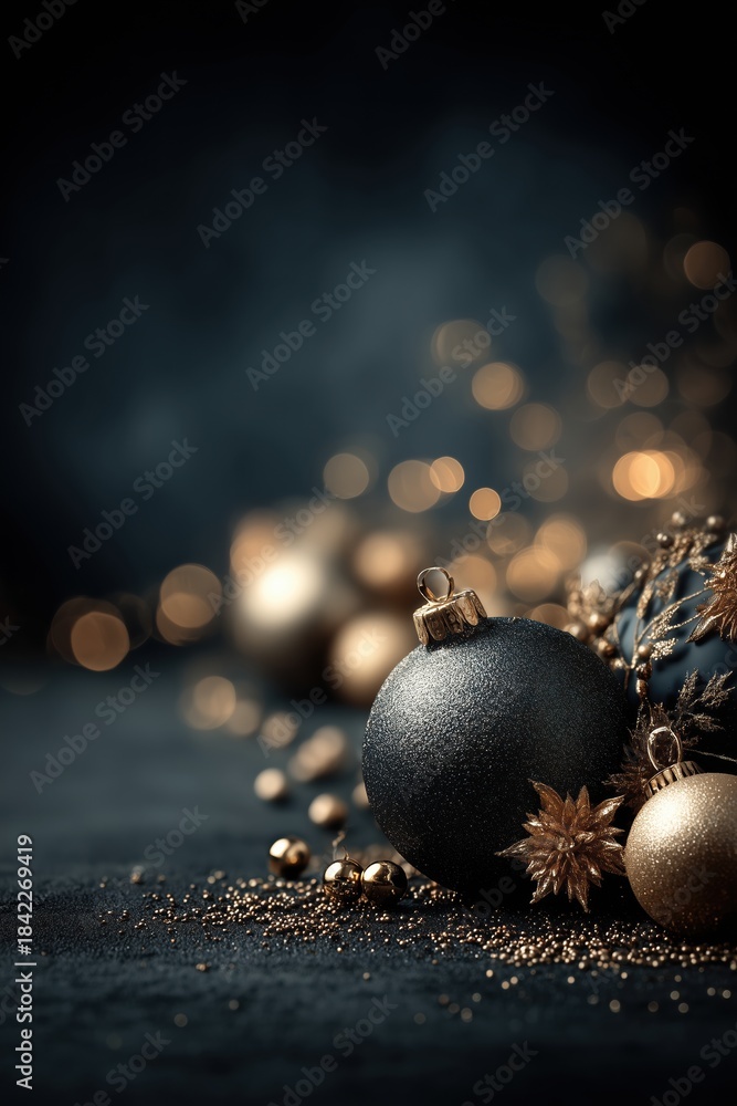 Fototapeta premium Christmas background for teams, Christmas card - Christmas and New Year greetings - copy space