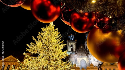 Photography Christmas tree on the Old Town Square in Prague