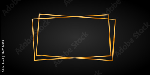 gold frame on black background
