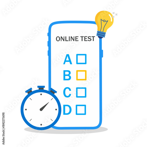 online test and checking answers via phone