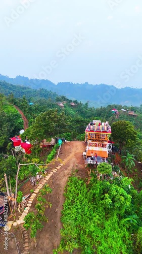 view of the sea from the mountain