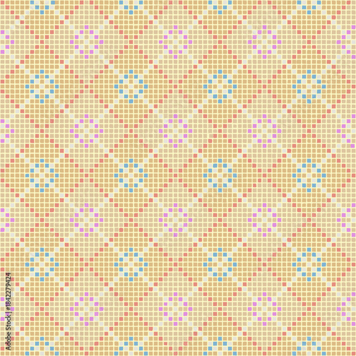 hand drawn squares. vector seamless pattern. light repetitive background. modern decorative art. geometric fabric swatch. embroidery template. textile design