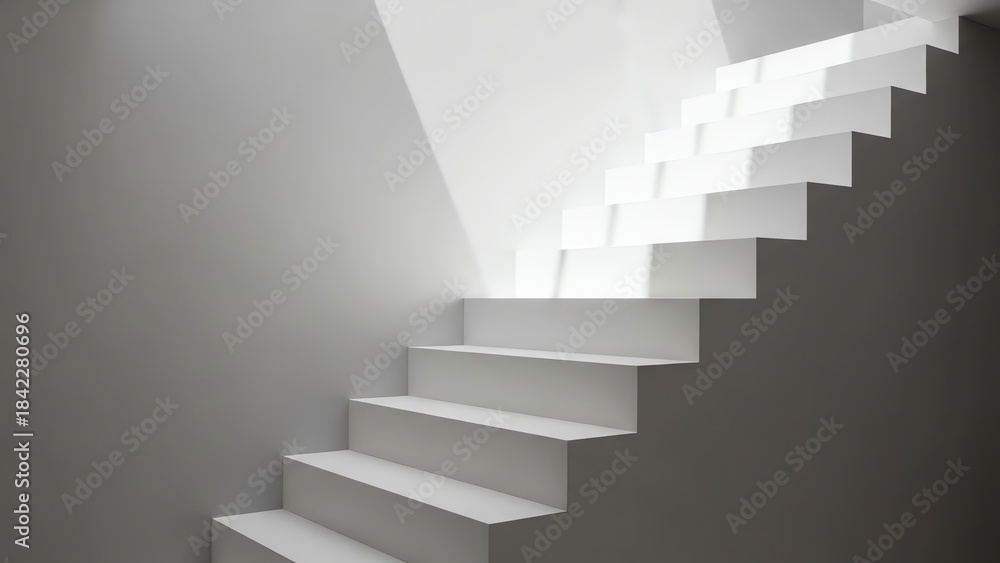 Fototapeta premium Staircase in minimalist interior design