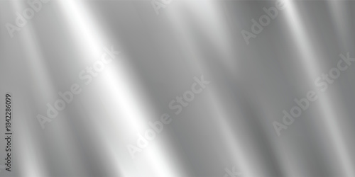 Silver Brushed Metallic Surface Texture with Diagonal Light Streaks