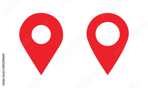 Red marker with a white dot on it, Location map icon vector, location Icon Clip art. Simple red map pin icon. vector illustration eps file. 