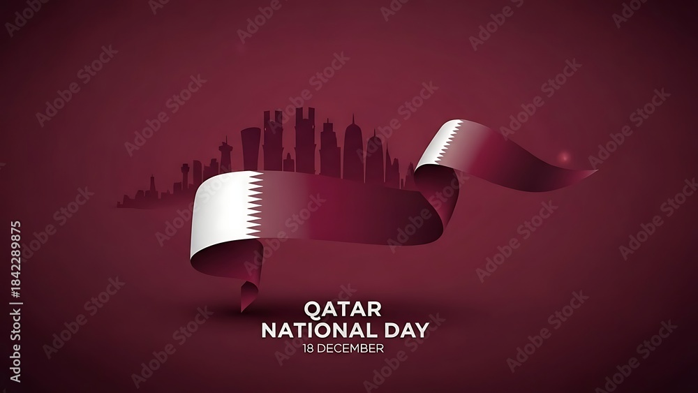 Fototapeta premium Qatar, national day, qatar national day, 18 december