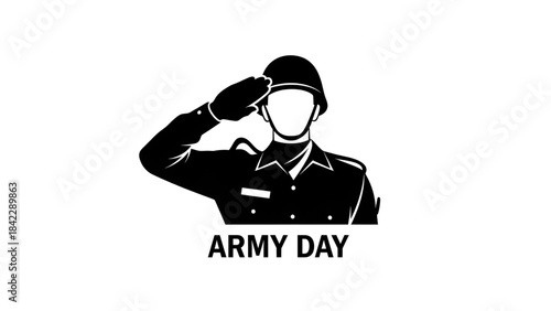 Military Officer Saluting Proudly During Army Day Celebration Honoring Indian Soldiers Bravery On Republic Day And Independence Day Commemorating Sacrifices Of Our Nation Building Army Forces
